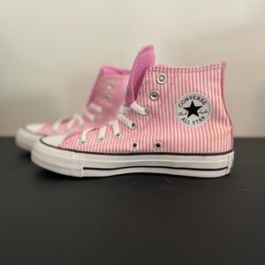 Pink Pinstripe Converse
